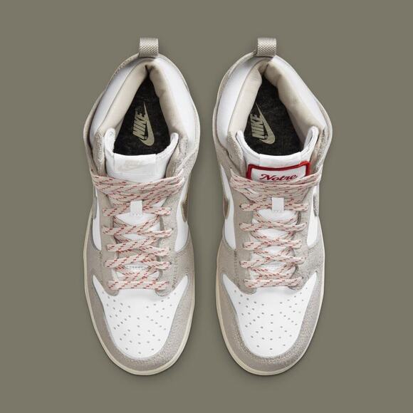 Nike Dunk High Notre Light Orewood Brown White Red Sneakers Men’s Size 10 - Picture 4 of 16